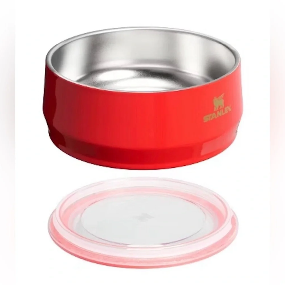 Stanley Pet Bowl Target Exclusive 24 oz Stainless Steel Candy Cane Red